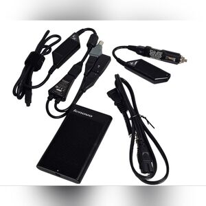 Lenovo Ultraslim AC/DC Combo Adapter Charging Kit Power Hub, Auto Aircraft Use